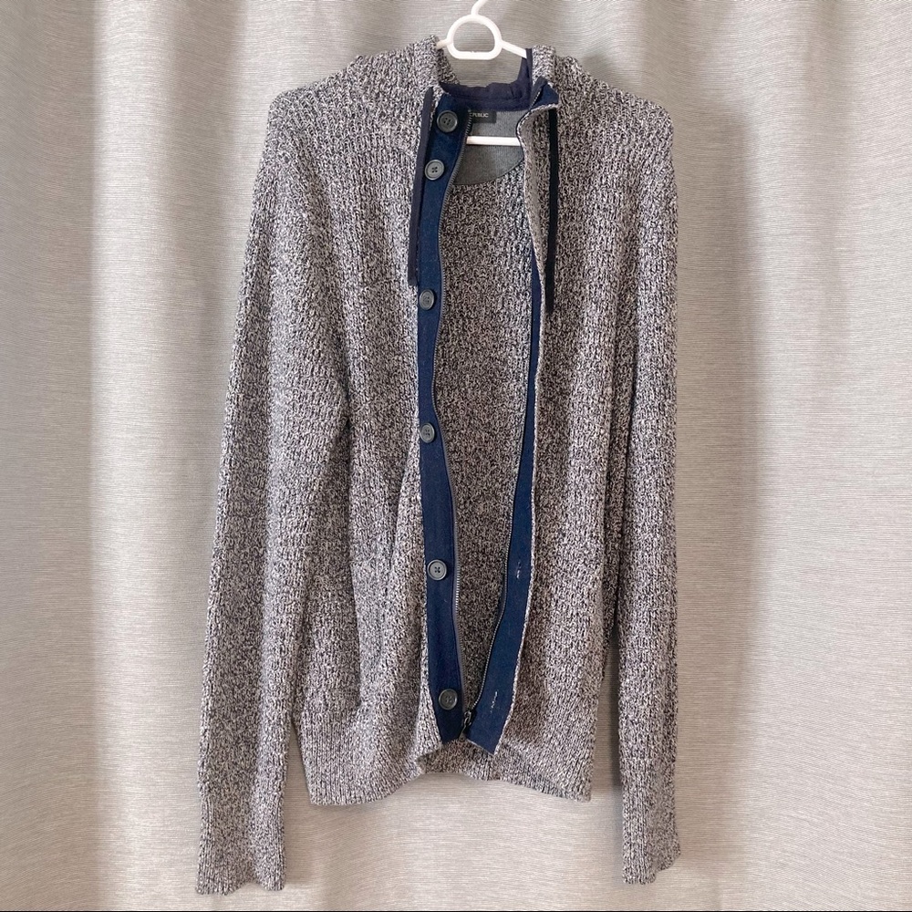 NWOT Dressy Button Up/Zip Up Blue Banana Republic Hoody in Medium